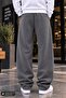 Men's Mini Lightning Motif Printed Casual Sweatpants - Loose Fit Comfortable Cut Two-Thread Sports Trousers - 2