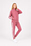 Girl's Cotton Stand Collar Tracksuit Set Dusty Rose-26112 - 2