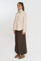 Women Shirt Collar Snap Button Relaxed Fit Solid Color Jacket - 4