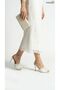 Pearl Detailed Bridal Slippers and Bag Set, Thin Heeled Open Toe Evening Dress Set