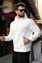 Ecru Kangaroo Pocket Hooded Men's Sweatshirt E7218 - 3