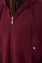 Women's Hooded Zipper Suit Claret Red - 5