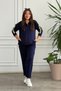 Polo Collar Glittering Stripe Detailed Tracksuit Set - 5