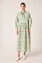 Patterned Linen Dress - 2