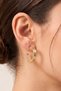 Gold Heart Figured Nail Earrings - 3