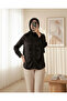 20112 Gathered Satin Shirt - Black