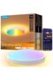 RGBIC LED Ceiling Light, 38 cm Smart Ceiling Lamp, 4300 lm Dimmable LED Ceiling Light, 48.5 W, Work with Matter, Alexa, Google Assistant, Interior Light for Living Room, Bedroom, Kitchen