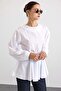 Flywheel Detailed Belted Blouse White 9836 - 3