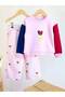 New Season Printed Sweatshirt and Denim Trousers Colorful Girls' Set - 3