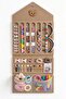 Girl's Hair Accessory Organizer Bag Wall Mounted Hairpin Crown Rubber Bandana Organizer Coffee