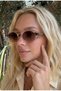 Berina Unisex Ellipse Gold Framed Ultra Light Brown Sunglasses with Uv400 Filter - 2