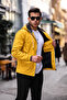 Men's Zippered Hooded Yellow Windbreaker & Raincoat - 2