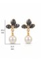Pearl Dangle Orchid Flower Earrings - 6