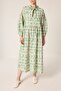 Patterned Linen Dress - 3