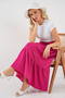 1886 Long Knitted Skirt - Dark Pink - 2