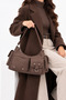 Noreva Women's Brown Large Size Shoulder Bag with Multiple Pockets and Zipper for Daily Use - 5