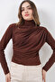 925 Gathered Detailed Sandy Blouse - A.Kahve - 3