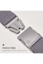 Belt Atlas A2 Elastic Stretch Belt: Heavy Duty Elastic Webbing, Non-Metal Travel Friendly Buckle - Charcoal, One Size - 2