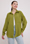 20153 Single Pocket Oversize Linen Shirt - A.Green - 2