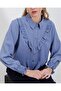 20223 ruffled long sleeve shirt - indigo - 5