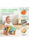 Baby Soft Cloth Book, ABC Sensory Early Learning Activity Book with Teether - 3