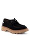 7235 Genuine Leather Casual Women's Shoes-Black Suede - 2
