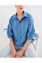 20246 sleeve detailed crop shirt - indigo - 3