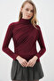    925 Gather Detailed Sandy Blouse - Burgundy - 3