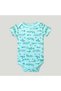 Unisex Organic Cotton Dinosaur, Lizard, Lighthouse, Elephant & Car Onesie:Pack of 5 - 4