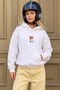 Women's Oversize Hoodie Friends Printed White – Hooded, Kangaroo Pocket, 3-Thread Ribbed Fleece - 4
