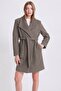 Dark Beige Cashmere Coat - 3