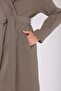 Dark Beige Oversize Cashmere Coat - 6