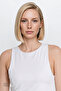 Ecru Standard Fit Regular Cut Crew Neck Crop Body - 5