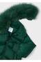 Winter Season Girls' Detachable Collar Jacket - Green - 4