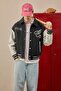 Oversized Snap Fastener Bomber Jacket Coat H1575Ax26Au