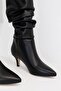 Women's Bellows Boots Pointed Toe Thin Heeled Long Casual Stylish Boots - 4