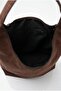 Women's Brown Suede Large Size Shoulder and Tote Bag - Large Volume - 3