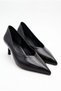 Women's Kitten Heeled Casual Shoes with Sewing Detail - 2
