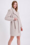 Stone Color Cashmere Coat - 4