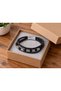 Delcoris Silverrhythm Black Leather Men's Bracelet - Beaded Weave with Metal Rings - 2
