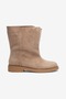 Women's Mink Suede Short Boots Buckle Ankle Boots Beige Daily Stylish Boots - 3