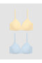 Uzg Store's Style-Conscious Women's Triangle Bra Without Underwire and Padding, Pack of 2