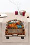 Hello Fall Written Digital Printed Runner with Pumpkin and Autumn Figures 40X140 cm Decorative - 3