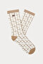 Women's Three-Pack Beige Socks with Different Patterns - 5