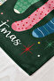 Christmas Stockings and Merry Christmas Written Christmas Patterned Digital Printed Decorative Table Runner 40X1 - 4