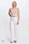 Beige Standard Fit Regular Cut Crew Neck Crop Body - 2