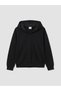 Black Hooded Girls' Soft Touch Tracksuit Set - 4