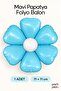 Blue Daisy Foil Balloon 71X71 cm 1 Piece Flower Themed Birthday Party Decoration - 3