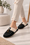 Women's Plush Detailed Suede House Slippers Embroidered Tassel Detailed Gift Dowry House Slippers Stc1360 - 4
