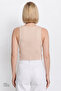 Beige Standard Fit Regular Cut Crew Neck Crop Body - 5